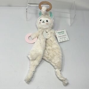 Bella Tunno Happy Sidekick Loretta the Llama Lovey Rattle Plush Security Blanket